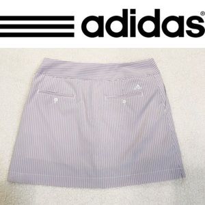 adidas Women's Striped Skort - Purple and White